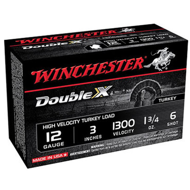 Winchester STH1236 Double X Turkey 12 Gauge 3" 1 3/4 oz 6 Shot 10 Rounds