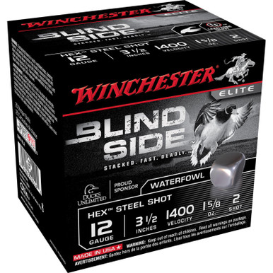 Winchester SBS12L2 Blindside 12 Gauge 3.5" 1 5/8 oz 2 Shot 25 Rounds