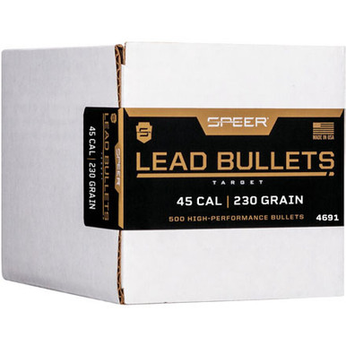 Speer Lead Handgun 4691 .45 Cal 230 gr Lead Round Nose Bullets-500cnt