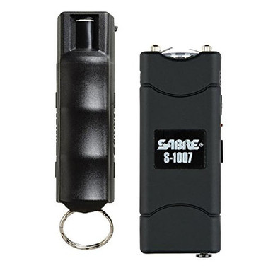 Sabre S7BHCBK Multi-Range Rechargeable Stun Gun, Flashlight, Pepper Spray