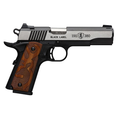 Browning 1911 Black Label Medallion .380 ACP 3.625" 8rd Black Frame Stainless Slide