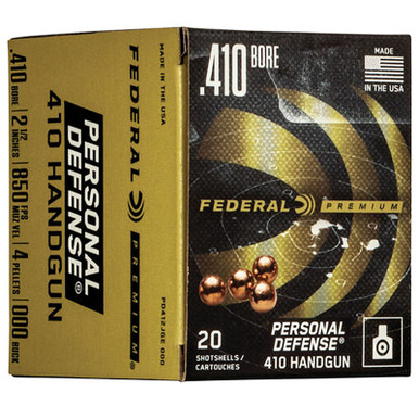 Federal PD412JGE000 PD Buck Shot .410 Bore 2.5 000 Buckshot 20 Rounds