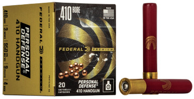 Federal PD413JGE4B PD .410 Bore 3" 9 Pellets #4 Buck Shot 20 Rounds