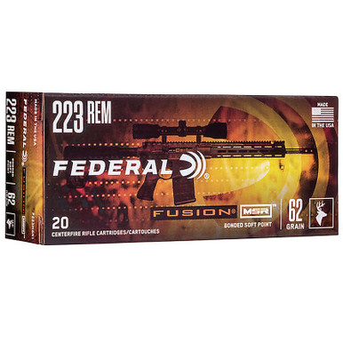 Federal F223MSR1 Fusion 223/5.56 NATO 62 GR SP 20 Rounds