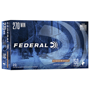 Federal 270B PowerShok 270 150 GR JSP 20 Rounds