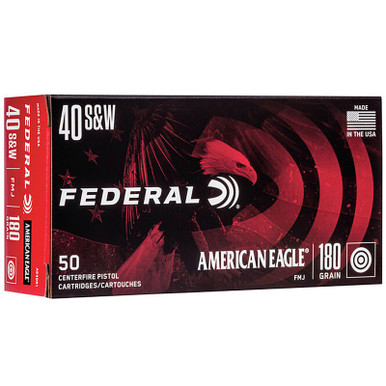Federal AE40R1 American Eagle 40 S&W 180 GR FMJ 50 Rounds