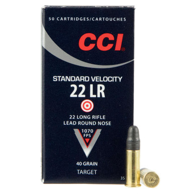 CCI 0035 Standard Velocity 22LR 40 GR LRN 50 Rounds