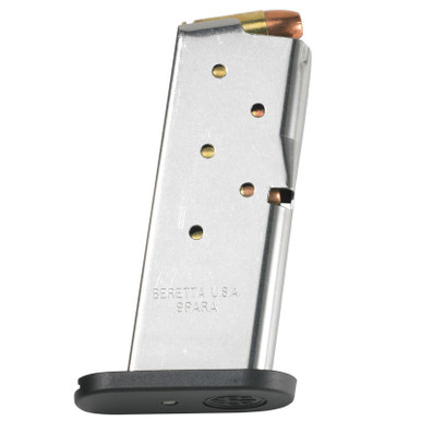 Beretta USA JM6NANO9 BU9 Nano 9mm 6 Rd Stainless Steel Magazine