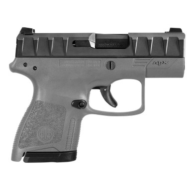 Beretta APX Carry 9mm 3.07" Barrel Wolf Gray Grip Black Serrated Slide 6rd+8rd Mags
