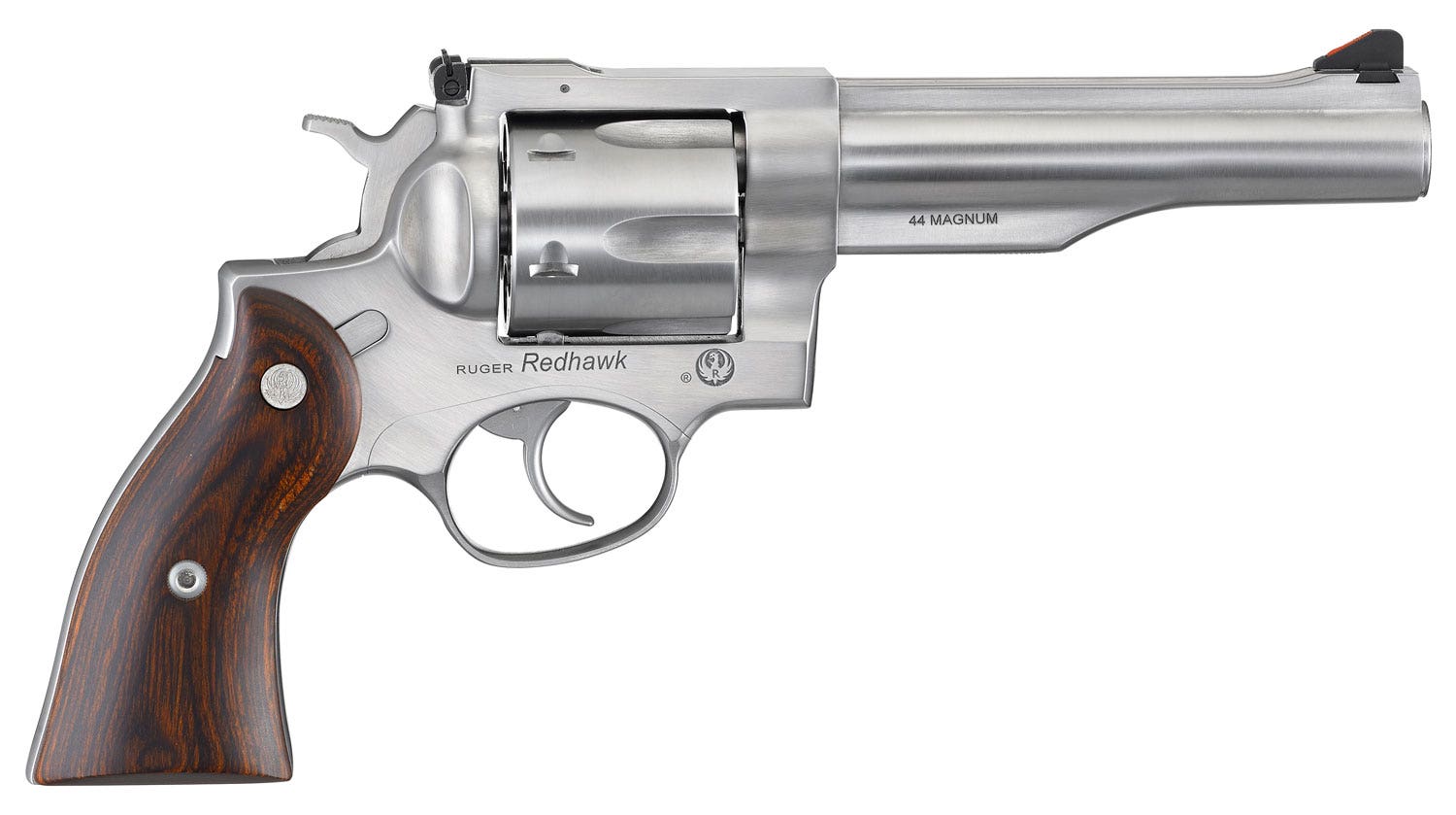 Ruger Redhawk 44 Special/44 Rem Mag Revolver 6Rd 5.50" Barrel Ramp Front/ Adjustable Rear Sight Wood Grip Satin Stainless DAO 5043