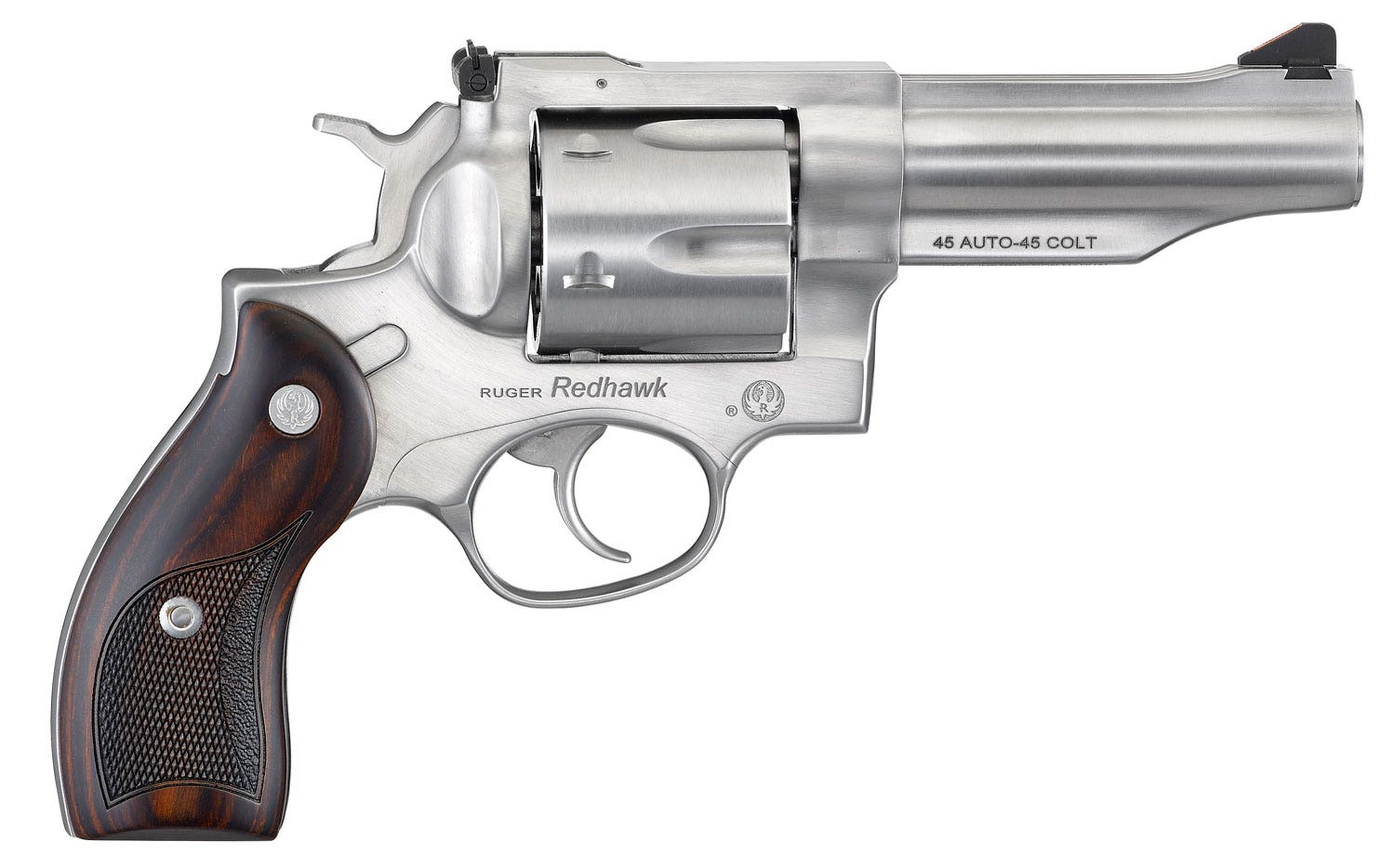 Ruger Redhawk 45 Colt (LC)/45 ACP 6 Shot, 4.20" Satin Stainless Steel Barrel, Satin Stainless Cylinder