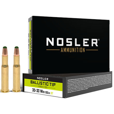 Nosler Ballistic Tip .30-30 Winchester 150gr Poly-Tip Boat Tail 20Rnd Rifle Ammunition