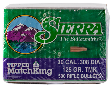 Sierra Tipped MatchKing 7725C .30 Cal 125 gr Poly Tipped Bullets-500cnt