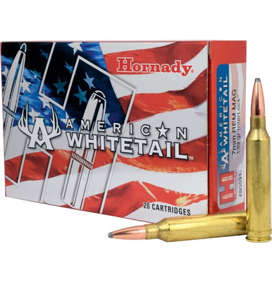 Hornady American Whitetail 7mm Remington Magnum 139gr InterLock Spire Point 20Rnd Rifle Ammunition