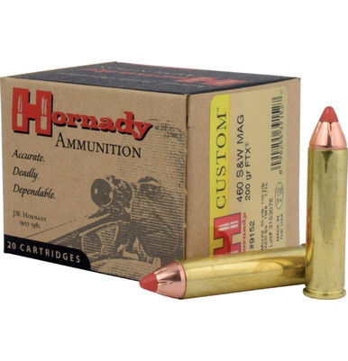 Hornady Custom .460 S&W Mag 200gr FTX 20Rnd Handgun Ammunition
