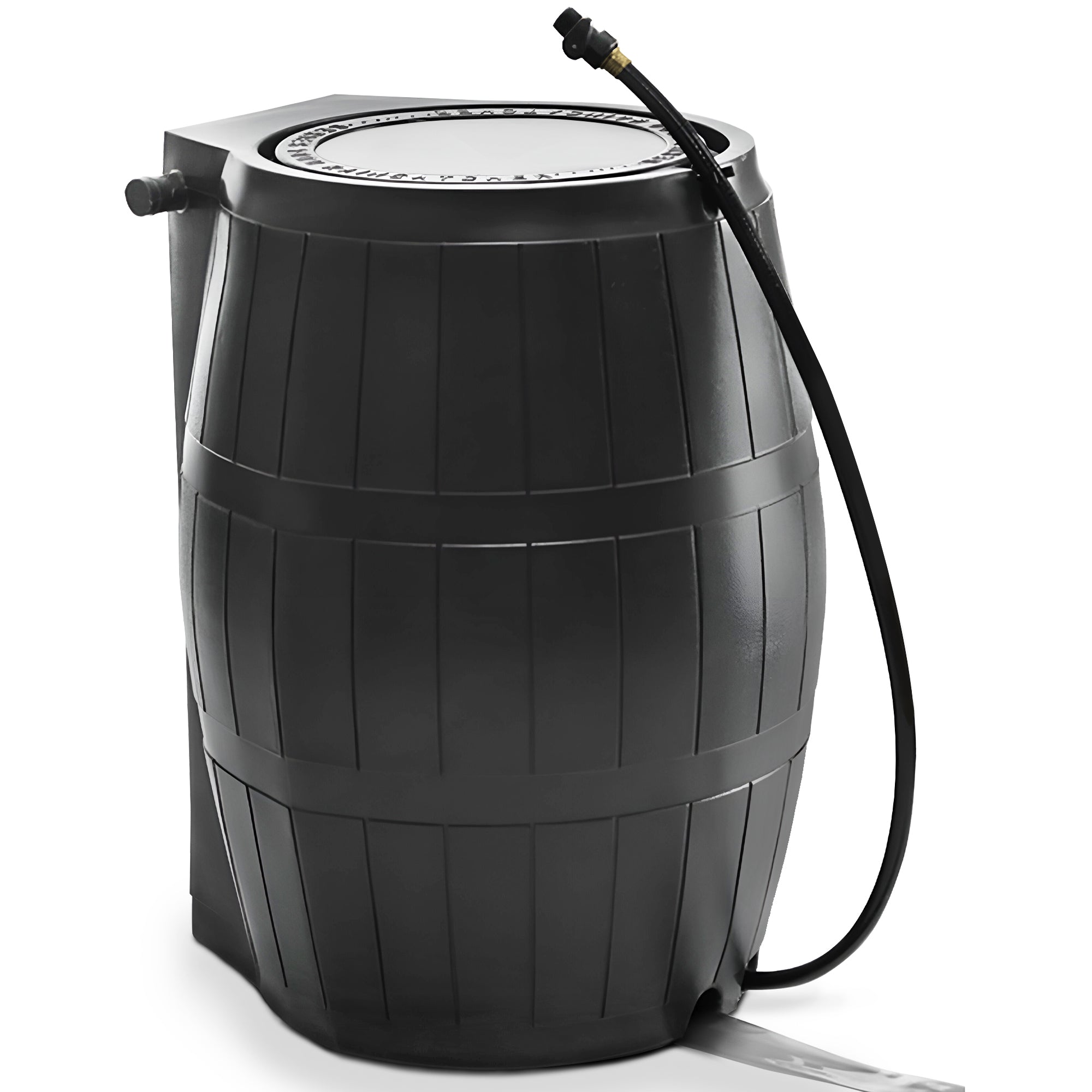 FCMP Outdoor 45-Gallon BPA Free Home Rain Water Catcher Barrel, Black (Open Box)