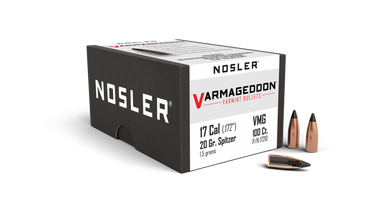 Nosler Varmageddon 17210 .17 Cal 20 gr Tipped Bullets-100cnt