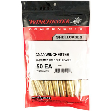 Winchester .30-30 Winchester Unprimed Rifle Brass 50cnt-WSC3030WU