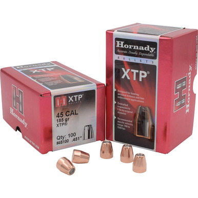Hornady XTP .45 Cal 185 gr Bullets-100cnt