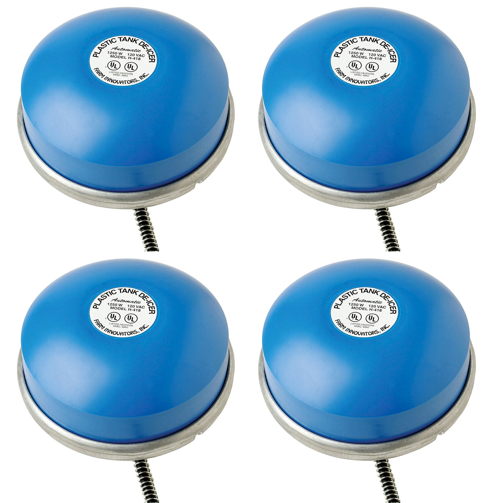 Farm Innovators Ice Chaser 1250 Watt Cast Aluminum Floating Tank Deicer (4 Pack)