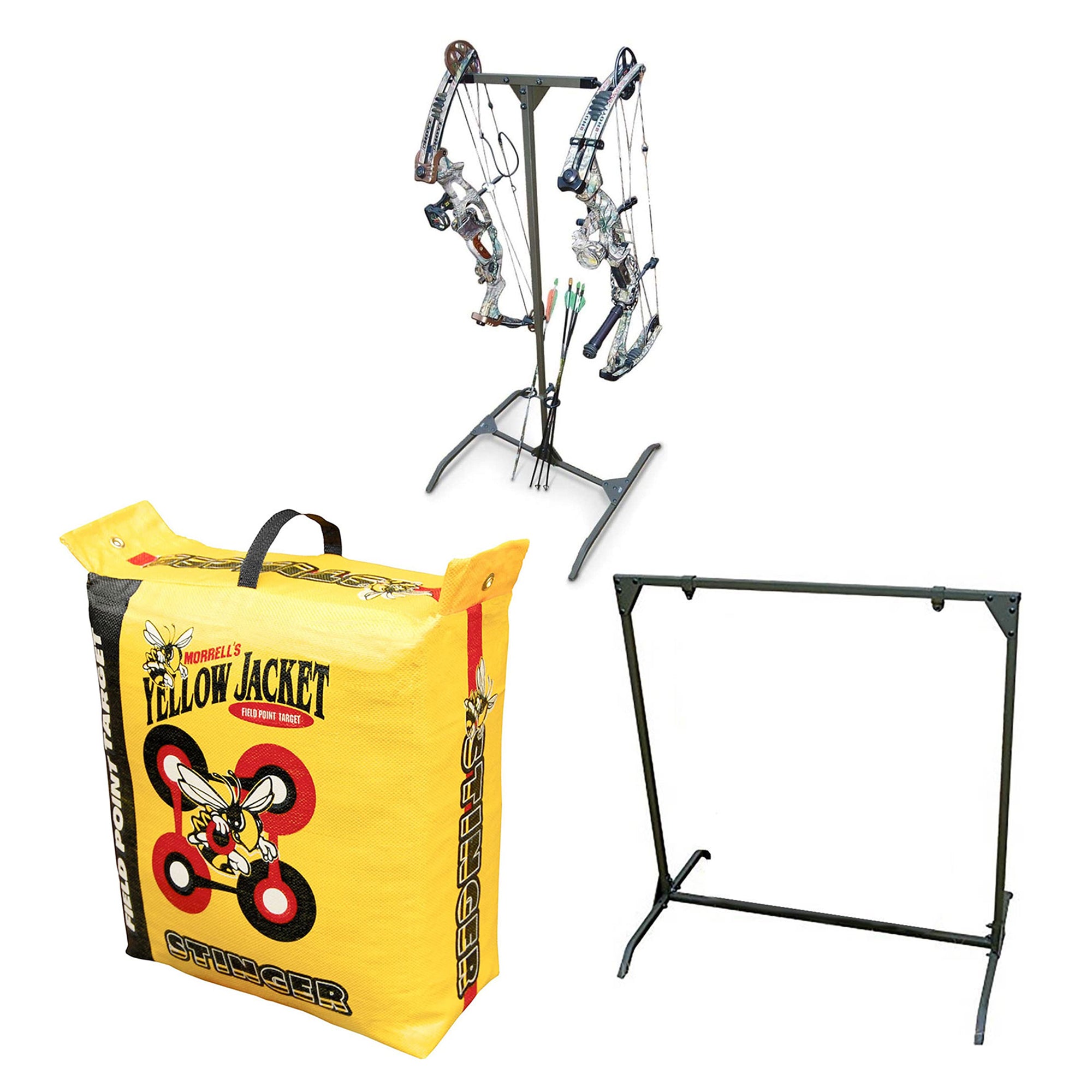 Morrell Yellow Jacket 19lb Bag Target w/ HME Products Target Stand & Bow Hanger