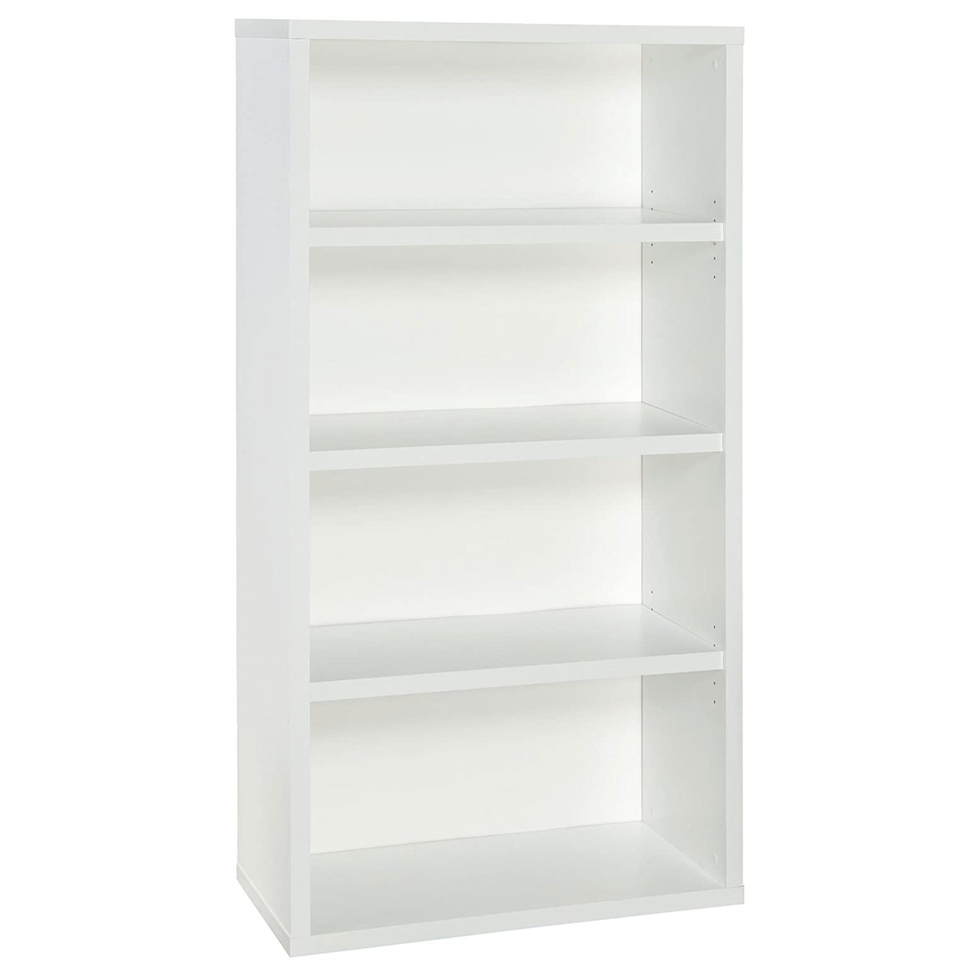 ClosetMaid Decorative Modern Rectangular 4 Tier Shelf Wooden Bookcase, White