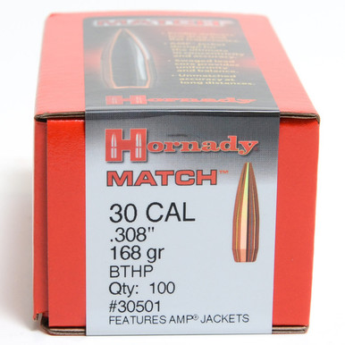 Hornady Match .30 Cal 168 gr BTHP Bullets-100cnt