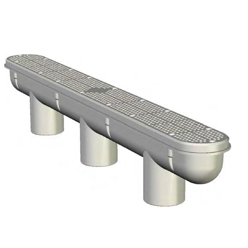 CMP - 32" Gray, Channel Main Drain & Sump