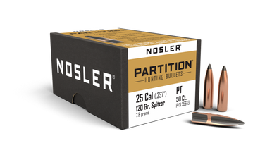 Nosler Partition 16322 .270 Cal 130 gr Spitzer Bullets-50cnt