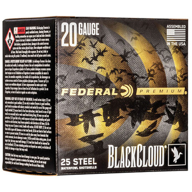 Federal PWBX2091 Black Cloud FS Steel 20 Gauge 3" 1 oz 1 Shot 25 Rounds