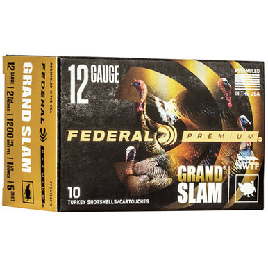 Federal PFCX156F5 Premium Grand Slam 12 Gauge 2.75" 1- 1/2 oz 5 Shot 10 Rounds