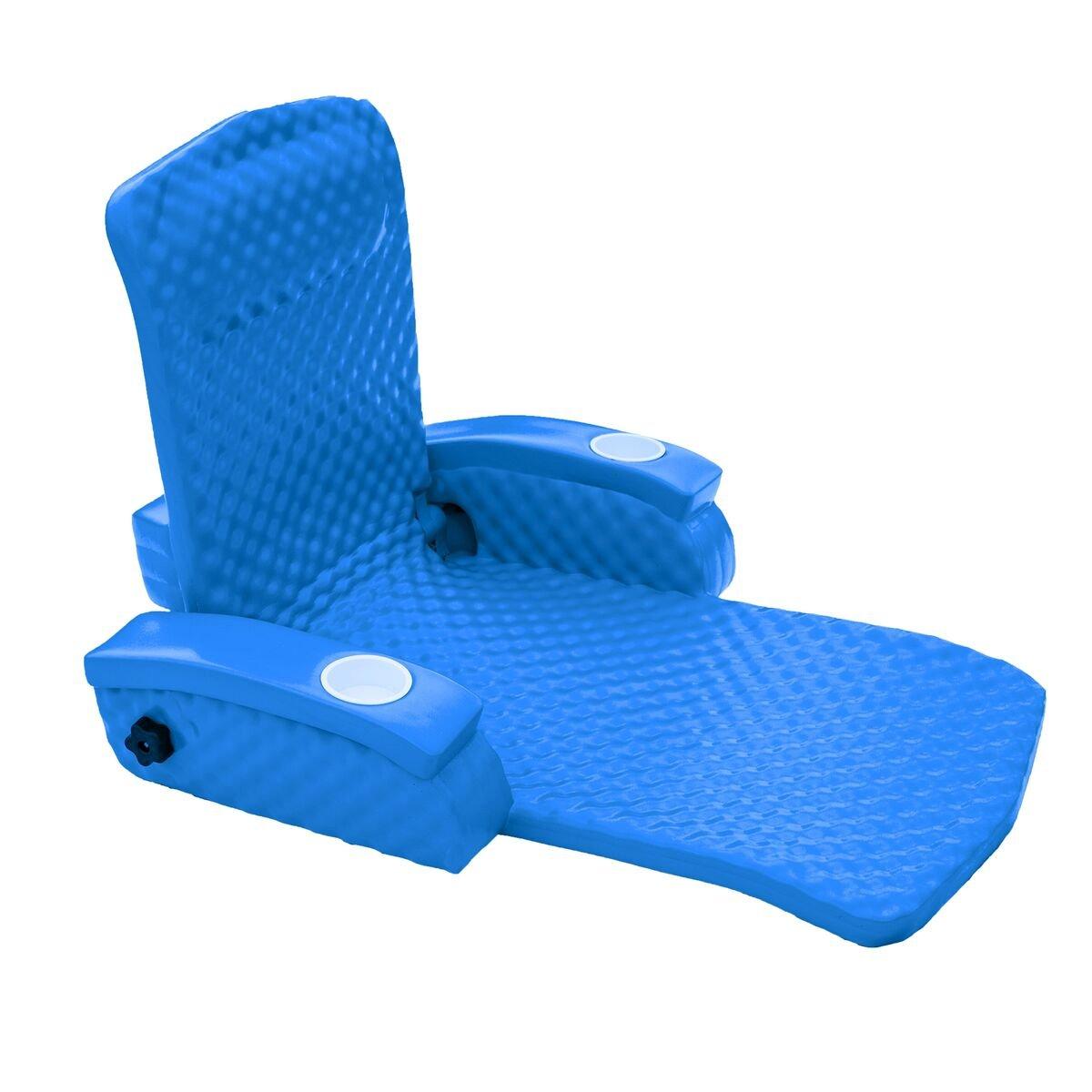 Texas Recreation - 6400026 Super Soft Adjustable Recliner Foam Pool Float, Bahama Blue