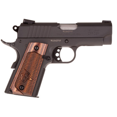 Taurus 1911 Officer 45 ACP 3.5" Barrel 6rd Novak Sights Walnut Grips Black