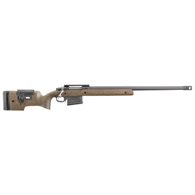 Ruger Hawkeye Long-Range Target .300 Win Mag 24" 5rd Brown Stock Black Speckles