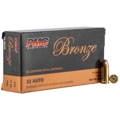 PMC 32A Bronze 32 ACP 71 GR FMJ 50 Rounds