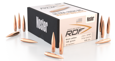 Nosler RDF 53410 6mm 105 gr Hollow Point Bullets-100cnt