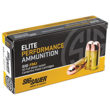Sig Sauer Elite Ball 10mm 180 GR FMJ 50 Rounds, E10MB1-50