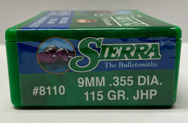 Sierra SportsMaster 8110 9mm 115 gr Jacketed Hollow Point Bullets-100cnt