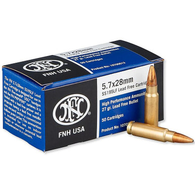 FN USA SS195LF 5.7x28mm 27 GR JHP 50 Rounds