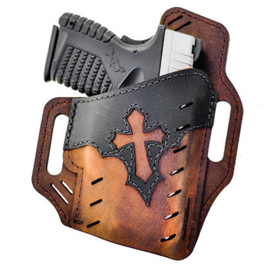 Versacarry Guardian Arc Angel (OWB) RH Holster Brown/Black Patch - Size 3