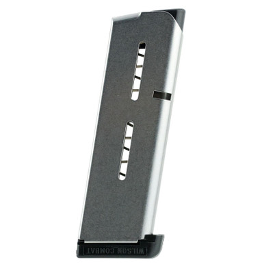 Wilson Combat 47OX 1911 Officer 45 ACP 7 rd Stainless Steel Finish Standard Base Pad Magazine
