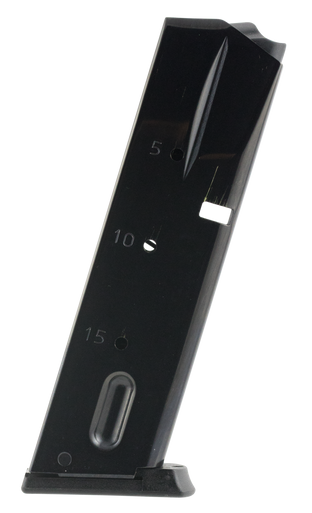 MEC-GAR MGSW5915B S&W 5900 Series/915/910/659 9mm Luger 15Rnd Blued Steel Magazine