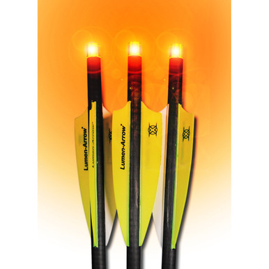 Lumenok Carbon Bolt 20" Flat Nock HD Orange 3 pk.