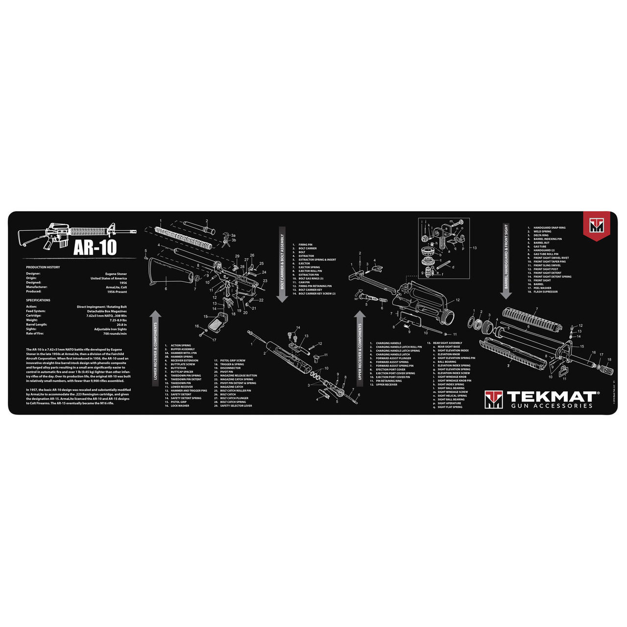 TekMat AR-10 Rifle Cleaning Mat