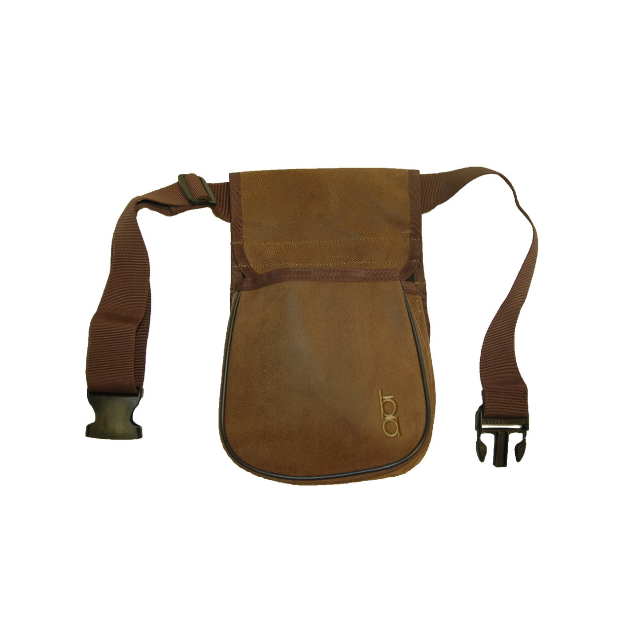 Boyt Classic Series Divided Distressed Leather Pouch with Brown Belt