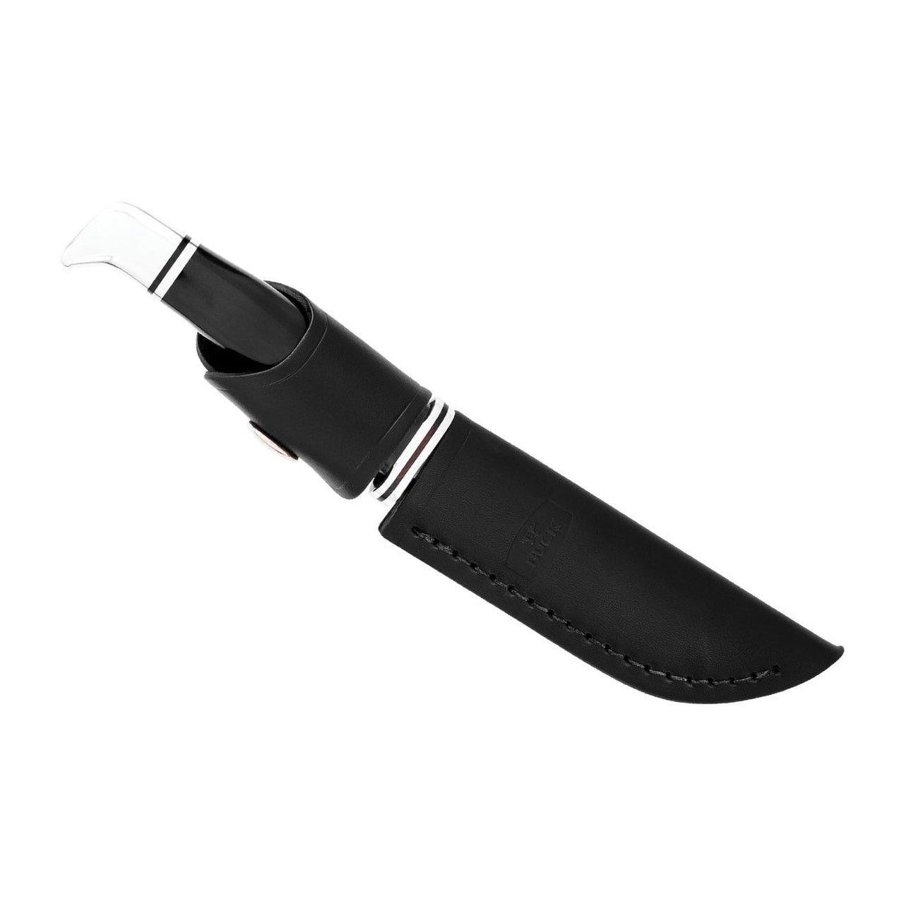 BUCK Woodsman Fixed Blade Knife 4" Blade and Leather Sheath