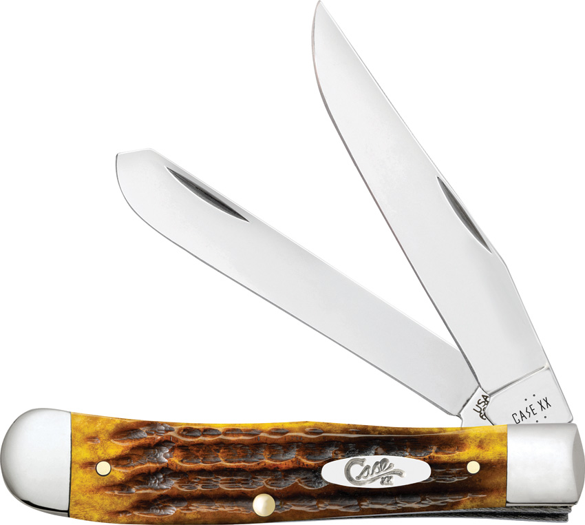 Case Cutlery Trapper Pocket Knife Honeycomb Bone - CA32270