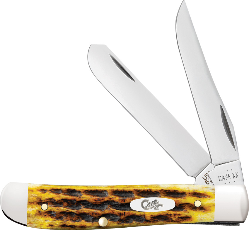 Case Cutlery Mini Trapper Pocket Knife Honeycomb Bone - CA32271