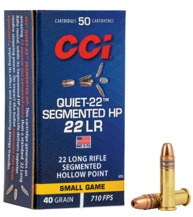 CCI .22 LR Quiet-22 Segmented 40GR CPRN 50 Round