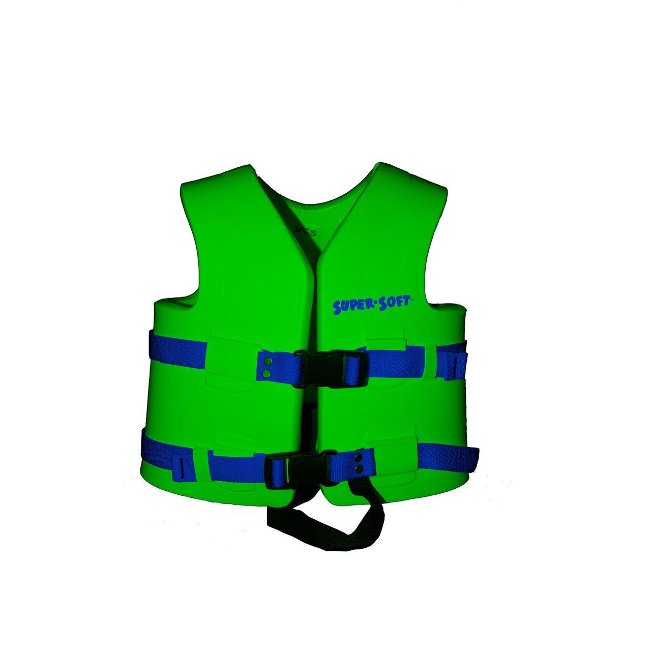 Texas Recreation - Child Vinyl Life Vest, Small - Fierce Green